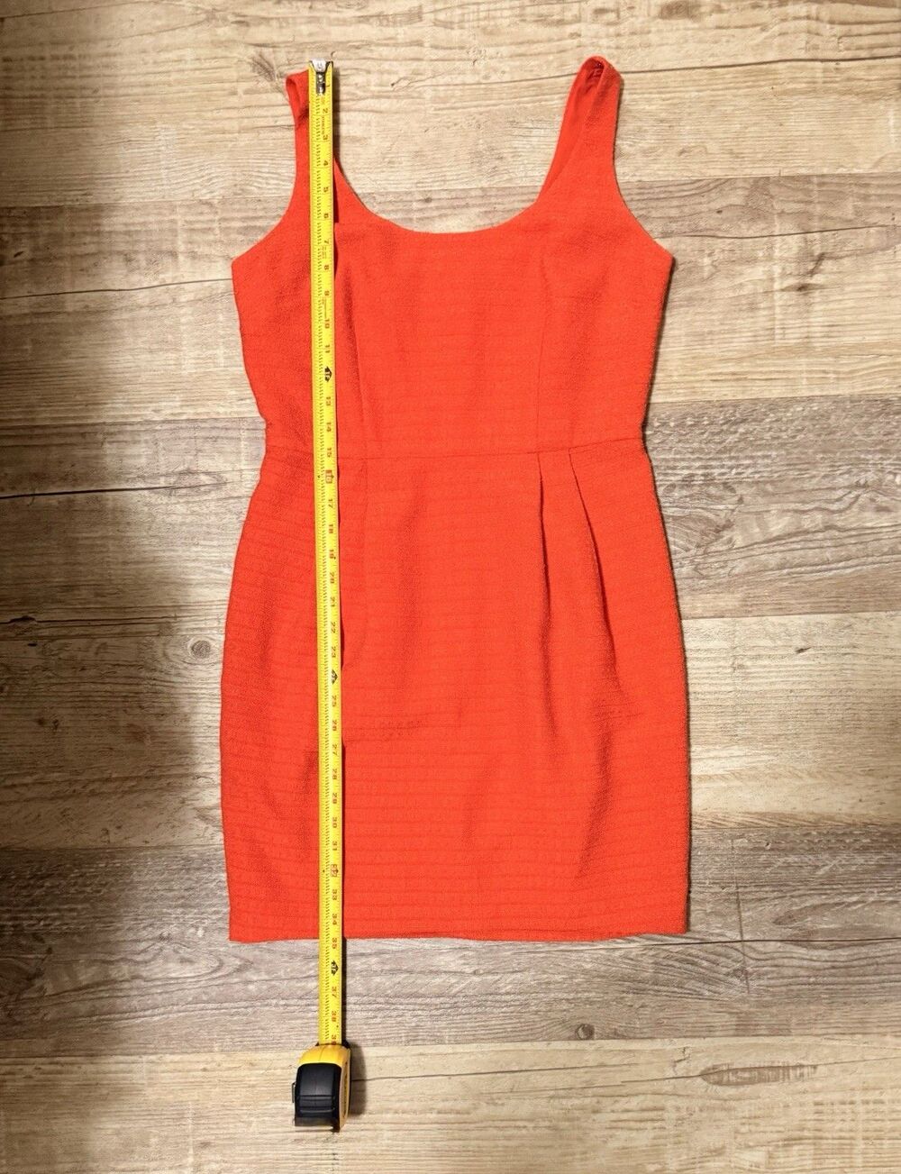 Ann Taylor Dress 6 Sleeveless Orange Sheath EUC - Picture 3 of 5